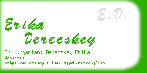 erika derecskey business card